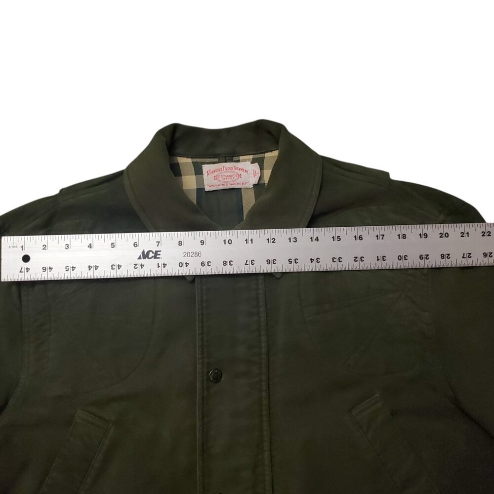 C C Filson Green Large Field Flannel Lined *Damag… - image 6